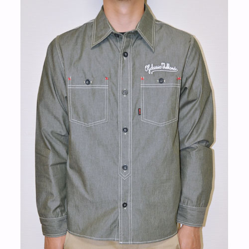 【OG CLASSIX/オージークラシックス】CHAMBRAY TWILL SHIRTS【長袖ボタンシャツ】【シャンブレーシャツ】
