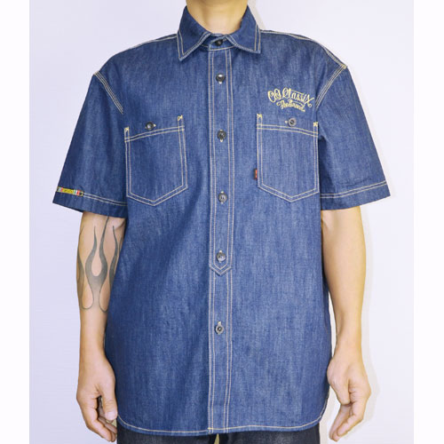 【OG CLASSIX/オージークラシックス】EL CLASSICO DENIM SHIRTS【半袖デニムシャツ】【ロゴ】【刺繍】