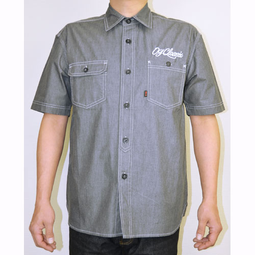 【OG CLASSIX/オージークラシックス】SHORT TOP CHAMBRAY TWILL SHIRTS【半袖ボタンシャツ】【シャンブレーシャツ】