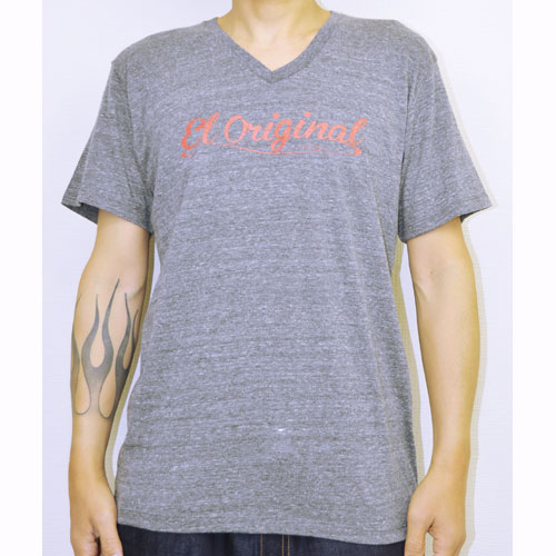 【OG CLASSIX/オージークラシックス】EL ORIGINAL NATURAL V NECK TEE【半袖VネックTシャツ】【カットソー】【ロゴ】