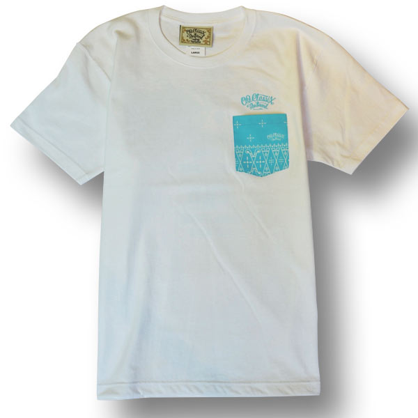 【OG CLASSIX/オージークラシックス】OG HIGH CROSS 2018 POCKET TEE【Tシャツ】【7.1oz】【ペイズリー】【ポケット】【バンダナ】【ターコイズ】【TURQUOISE】