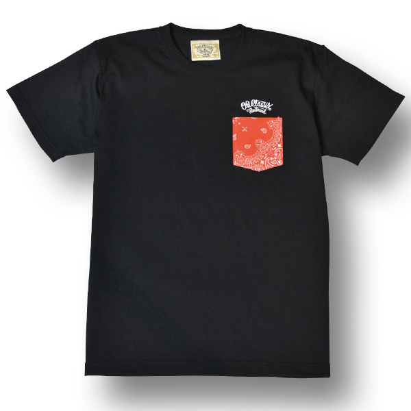 【OG CLASSIX/オージークラシックス】POCKET BANADANA TEE【Tシャツ】【7.1oz】【ペイズリー】【ポケット】【バンダナ】【レッド】【RED】