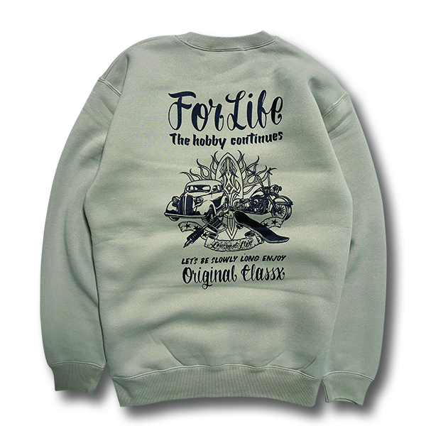 【OG CLASSIX/オージークラシックス】OG FOR LIFE 10.0oz. CREW NECK SWEAT (裏起毛)【クルーネック】【スウェット】【裏起毛】【10オンス】