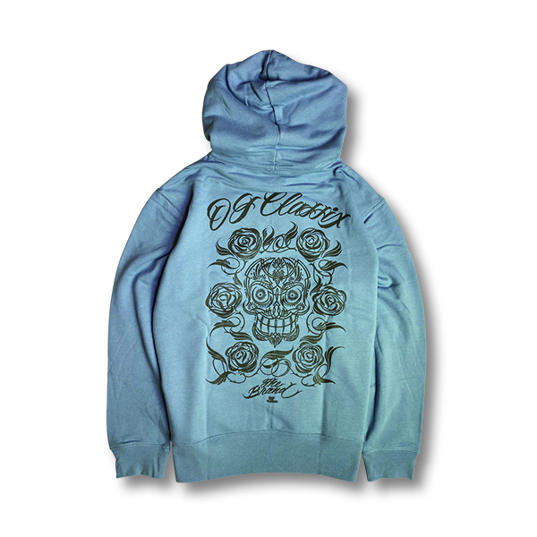 【OG CLASSIX/オージークラシックス】SKULL ROSE 10.0oz PULL HOOD【プルフード】【パーカー】