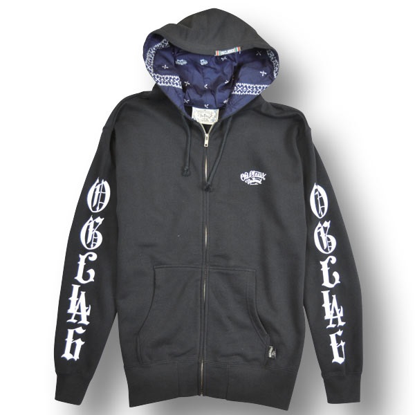 【OG CLASSIX/オージークラシックス】OLD L.A. CROSS ZIP HOOD【ジップフード】【パーカー】【クロス】