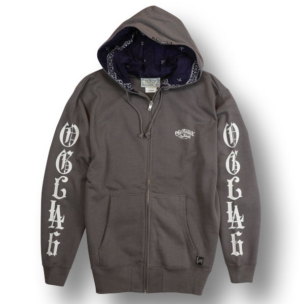 【OG CLASSIX/オージークラシックス】OLD L.A. CROSS ZIP HOOD【ジップフード】【パーカー】【クロス】
