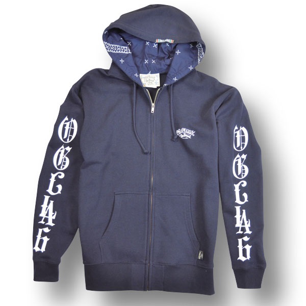 【OG CLASSIX/オージークラシックス】OLD L.A. CROSS ZIP HOOD【ジップフード】【パーカー】【クロス】