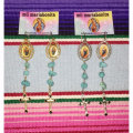 【mii mariabonita】PIERCE (turquoise rosary)【ピアス】【メキシカン】【マリア】【グアダルーペ】