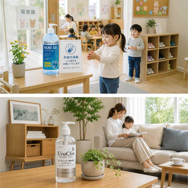 ハンドジェル アルコール配合 ポンプタイプ 大容量500ml 12本セット
