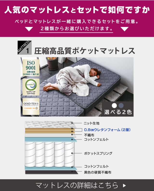 新発売 チェストベッド ベッド シングル 収納 宮付き LED照明