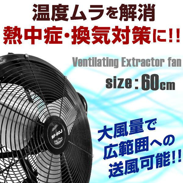 ナカトミ BF-60J 業務用扇風機 大型工場扇 工業扇 60cm 全閉式 ビッグ