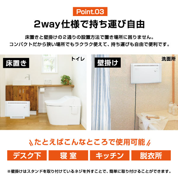 日本製】ミニパネルヒーター 暖房 節電 国産 壁掛け あったかグッズ