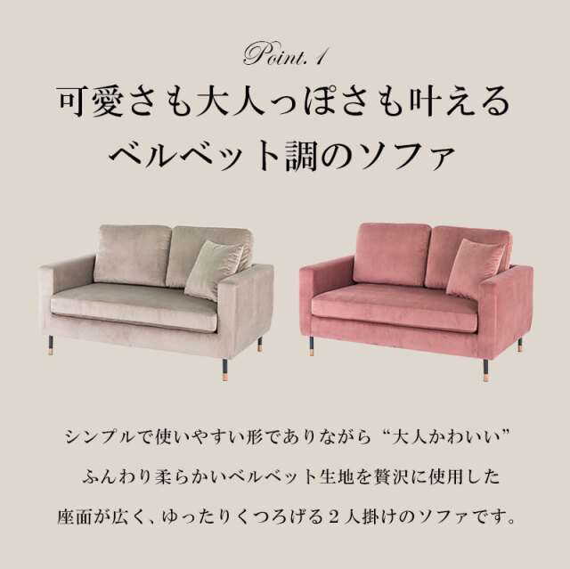 ソファ ローソファー フロアタイプ 2P 二人掛け 肘あり 座面