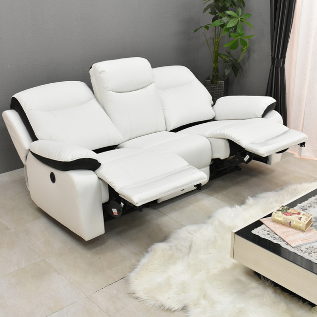 リクライニングソファ ホワイト 270kg耐荷重 ソファー ソファ ソファー リクライニングソファ リクライニング