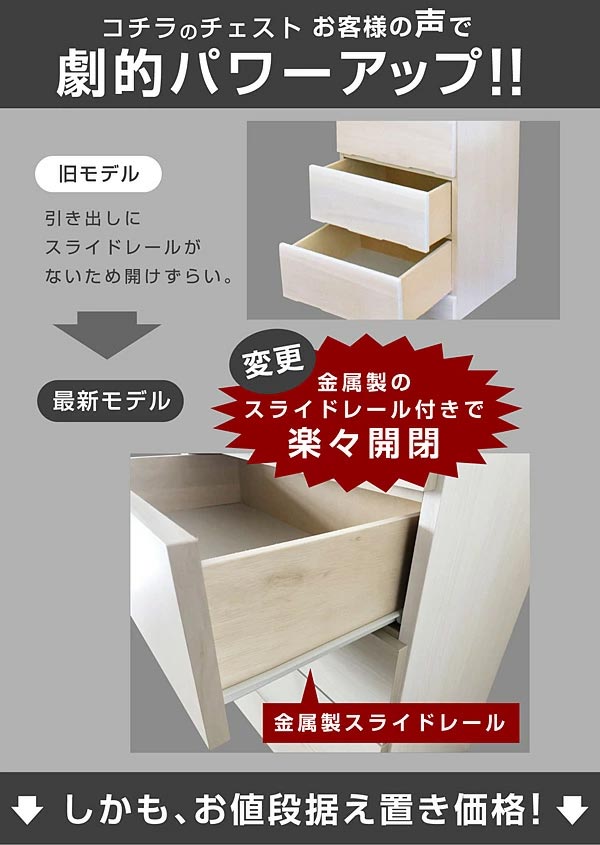 桐チェスト DON ドン 【幅80-5段】 チェスト 国産 完成品 桐箪笥