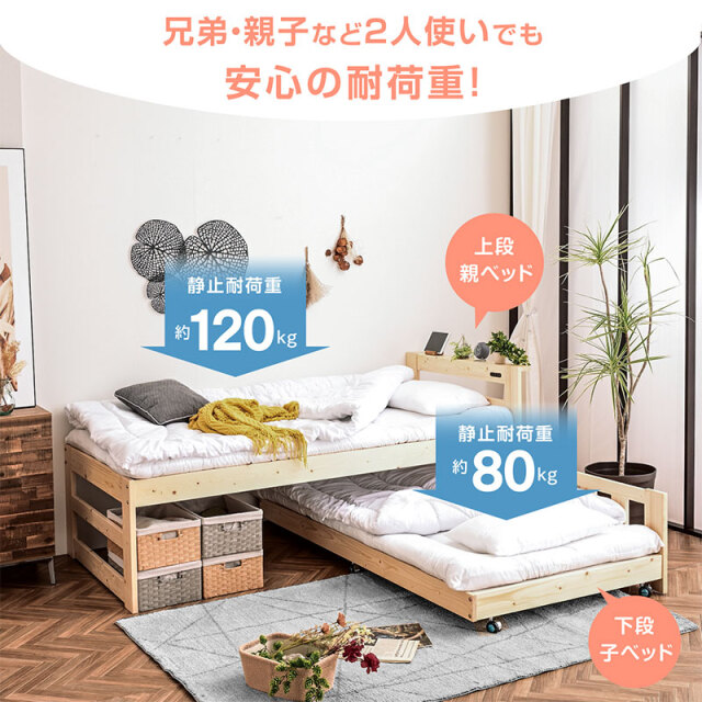 【えいねん】2点 ダブルベッド 収納 棚 2口コンセント  マットレス付 ダブルベッド 引出し収納・マットレス・棚・コンセント2個付
