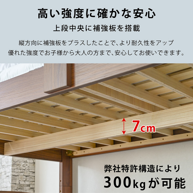 夏はクール三つ折りマットレス付き 二段ベッド 2段ベッド ゼウス