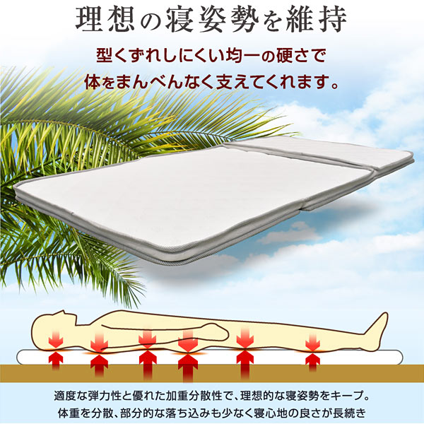 送料無料】 ココナッツ パームマットレス-ART パームマット 2段ベッド