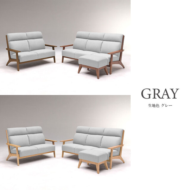美品ーオーク無垢材　ハイバックソファ ナチュラル Maverick Sofa 2.5人掛け｜オーク無垢材の北欧風ナチュラル