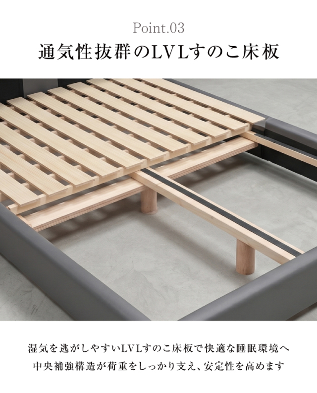 ベッド ダブル クイーン ベッドフレーム マットレスセット ローベッド