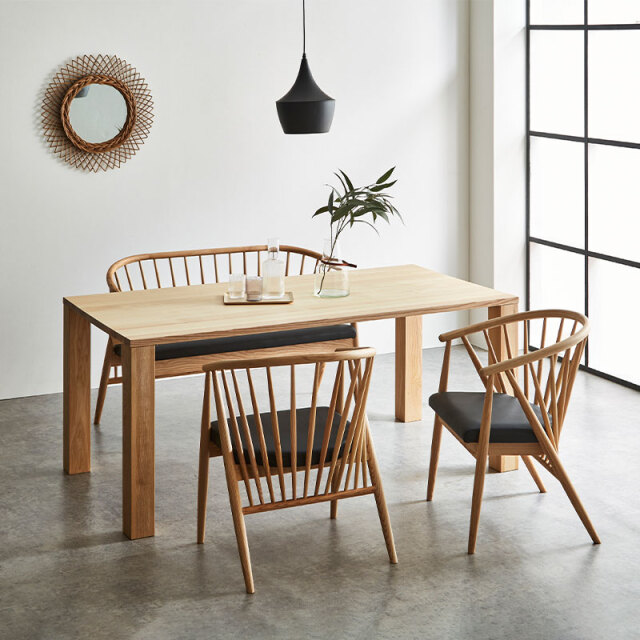 ダイニング2Pチェア ダイニングベンチ 和モダン ダイニングチェア