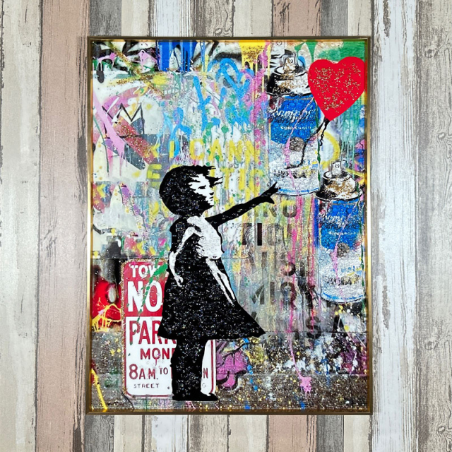 水晶絵 アートパネル バンクシー 風船と少女 壁掛け パネル アート 絵 絵画 楽天市場】水晶パネル アートパネル 60×80cm バンクシー 風船と