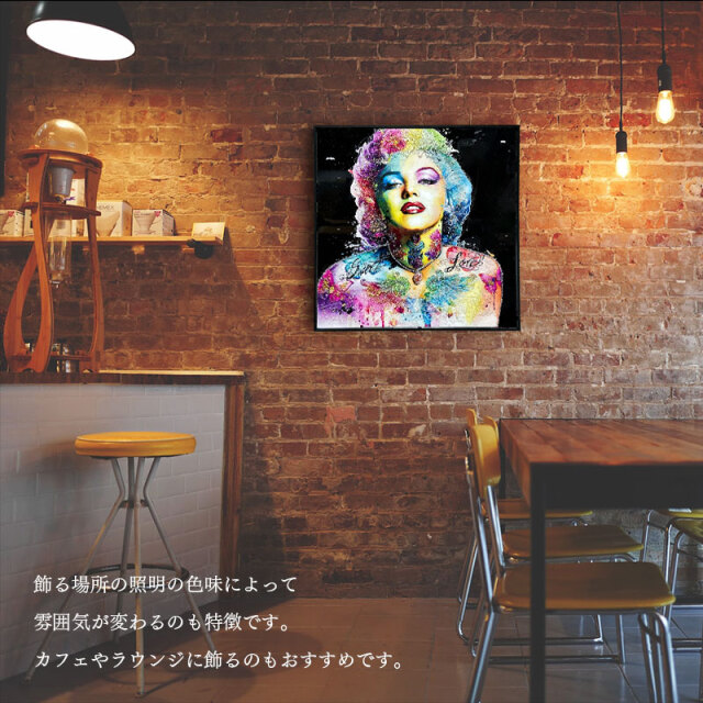 アートパネル60×60(未使用、美品) アートパネル 60×80 水晶絵 KH480A マリリンモンロー 人物 女性