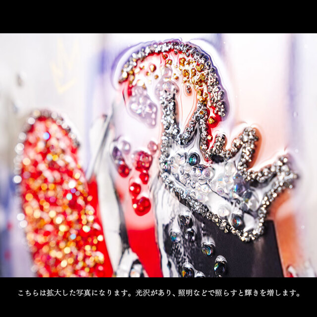 水晶パネル アートパネル 60×80cm ポップアート 銀フレーム付き