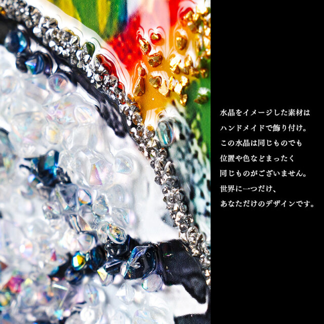 水晶パネル アートパネル 60×80cm ポップアート 黒フレーム付き