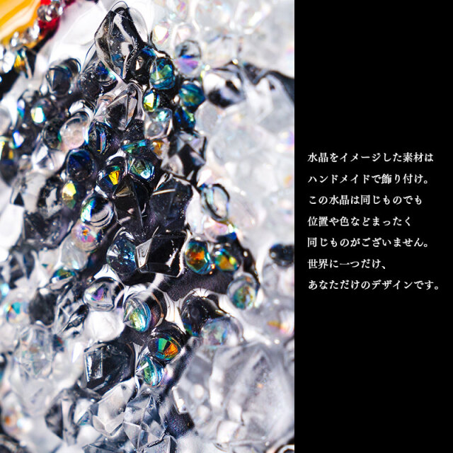 水晶パネル アートパネル 50×50cm ポップアート 黒フレーム付き