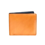 本コバ磨き コードバン 二つ折り財布 小銭入れ付き