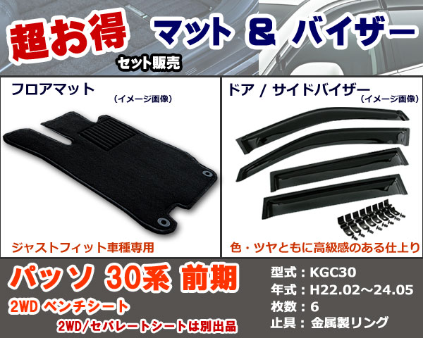 フロアマット、バイザー