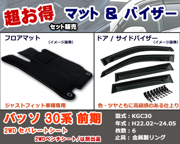 フロアマット、バイザー