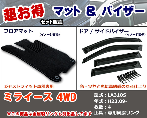 フロアマット、バイザー