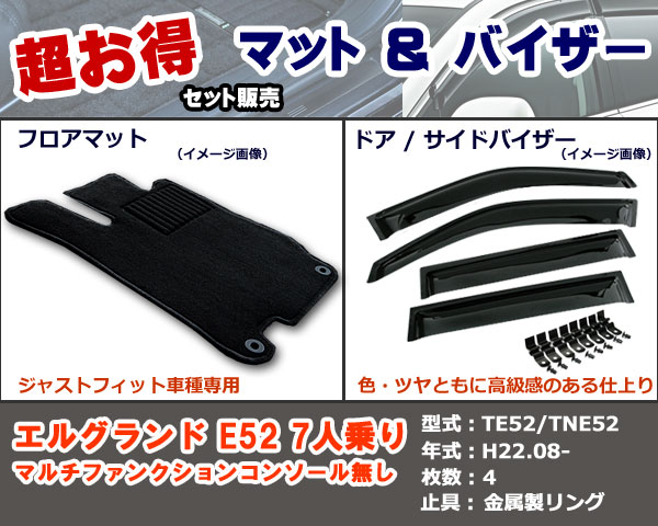 フロアマット、バイザー