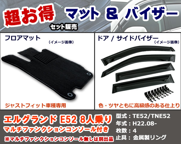 フロアマット、バイザー