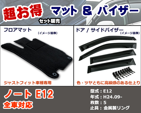 フロアマット、バイザー