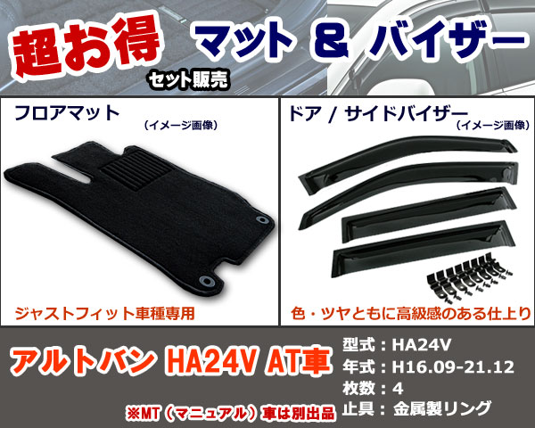 フロアマット、バイザー