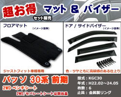 フロアマット、バイザー
