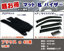 フロアマット、バイザー