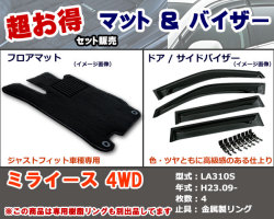 フロアマット、バイザー