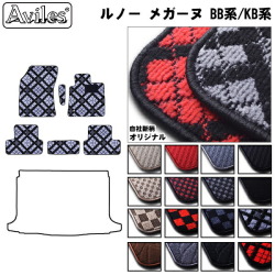 ルノー メガーヌ BBM5P BBM5M KBH5F KBM5M BBH5F H29.11- フロアマット 右ハンドル　AT車/MT車