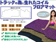 ブルーテックキャンター ワイド フットレスト無 コイルマット 運転席＆助手席セット H22-