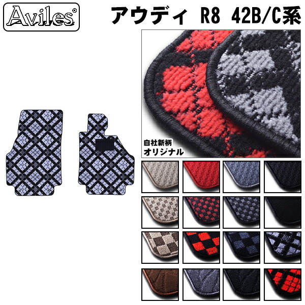 AUDI アウディR8 フロアマット(型式:42B/C系)(年式:H19.07-28.03) 右ハンドル 左ハンドル カーマット フロア マット