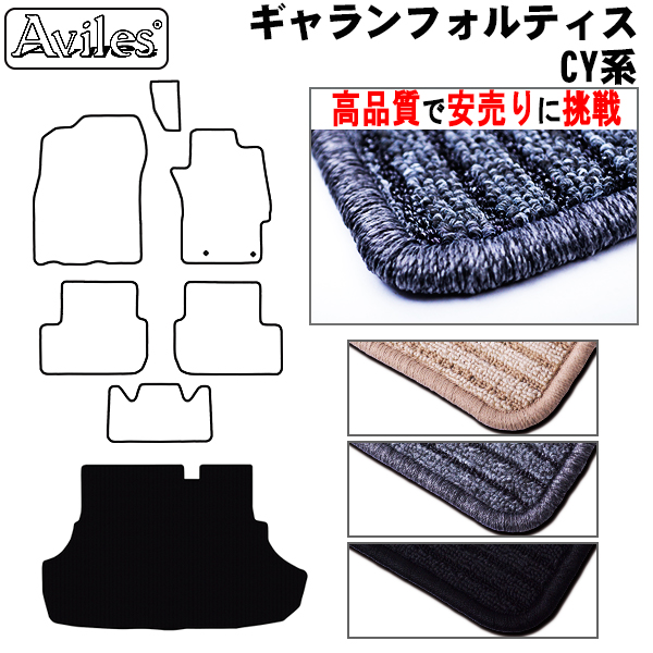 三菱　ギャランフォルティス　CY系　ラゲッジマット　フロアマット　【高品質で安売りに挑戦】 トランクマット