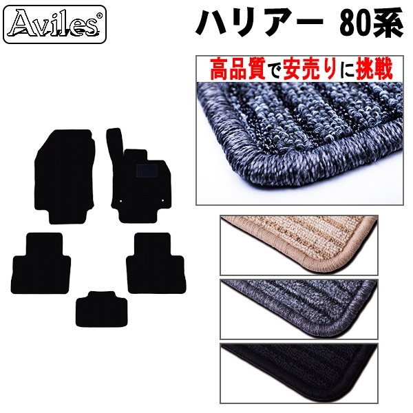 ハリアー 80系 型式:80系  年式:R02.06-  枚数:5  装着:フロア   止具:専用樹脂リング