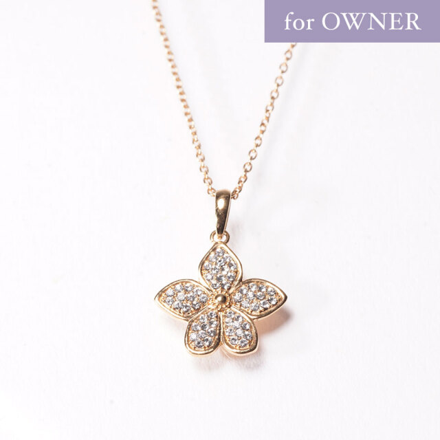 アガパンサス オーナーネックレス（ゴールド色） ※文字入れ刻印オプション有