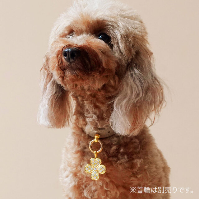 フォーチューンクローバー DOGネックレス（ゴールド色）