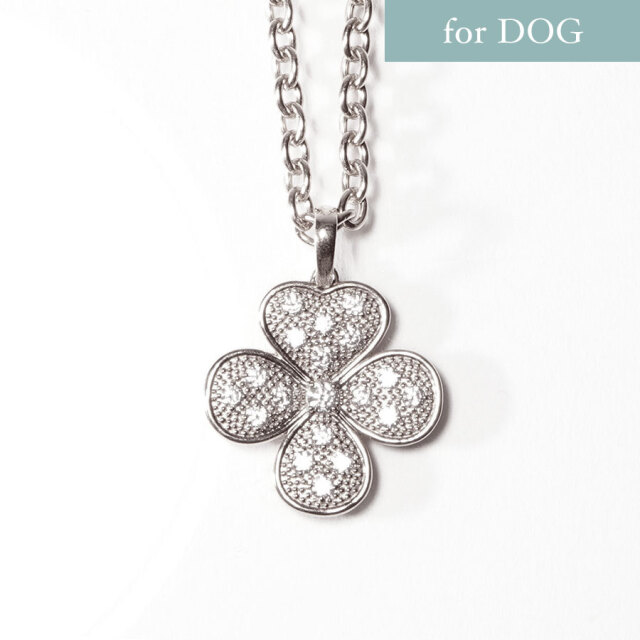 フォーチューンクローバー DOGネックレス  ※文字入れ刻印オプション有
