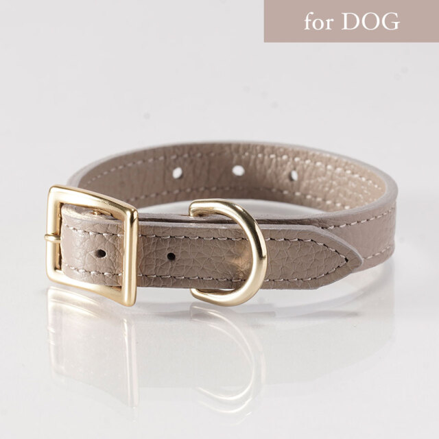 DOGレザーネックレス（ベージュ）サイズ：SS・S